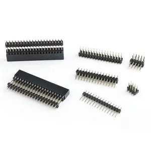 Dual Row 2.54mm Pitch Pin Header Connector Heightening 2*20pins Straight Stacking Header H22.5mm 0.1 Inch Pin Female Header