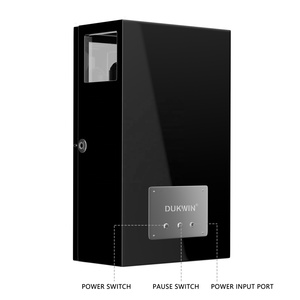 Caja de exhibición de cuerda de reloj de madera de lujo moderno de gran venta caja de enrollador de reloj rojo con pantalla táctil LCD automática con huella dactilar - Product Image 5