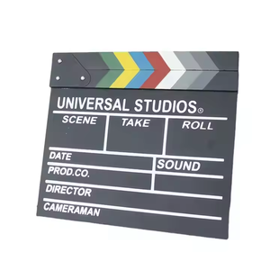Clapboard de réalisateur en acrylique effaçable à sec pour studio photo, vidéo et télévision, pour le contrôle des prises de vue et la gestion des scènes de film - Product Image 1