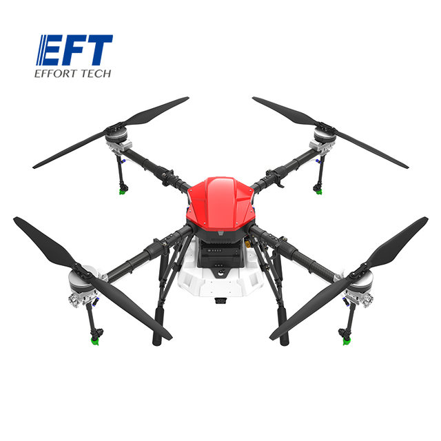 EFT E416P 16L 15kg Plastic Agricultural Spray Drone Frame Kit Four-axis Folding Hobbywing X9 Flight Control Skydroid H12