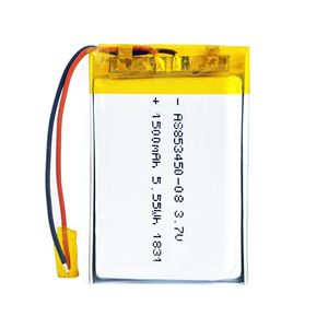 Fábrica de China 853450 Lipo <span class=keywords><strong>3</strong></span>,7 V batería de polímero de 1500mAh <span class=keywords><strong>3</strong></span>,6 V batería de Lipo con UL1642 IEC62133 UN38.<span class=keywords><strong>3</strong></span> - Product Image 1