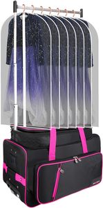 Muestra Gratuita de Bolsa de Viaje con Ruedas para Baile, con Perchero, Bolsa de Lona con Ruedas, Equipaje Personalizado para Viajes de Baile - Product Image 2