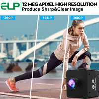 Kamera USB 3.0 ELP High Speed 1080P 230FPS 4K 60FPS 12MP dengan Lensa Distorsi Rendah IMX577 Mini Webcam untuk Visi Mesin Terintegrasi