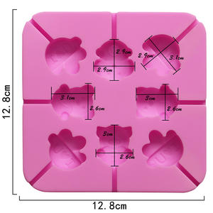 269 מפעל משלוח מדגם 8 חלל לב מערכת <span class=keywords><strong>Lollipop</strong></span> עובש סיליקון שוקולד עובש diy יד להפוך קשה ממתקי bpa חינם שרף - Product Image 2