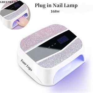 Sèche-ongles haute puissance 168W avec strass, double source lumineuse pour usage en salon, <span class=keywords><strong>lampe</strong></span> <span class=keywords><strong>UV</strong></span> personnalisée à brancher - Product Image 1