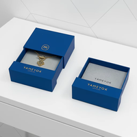 Boîte cadeau de luxe personnalisée en carton pour bijoux, avec coulisseau, pelliculage brillant, recyclable, logo et emballage personnalisés