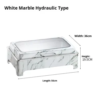 Estufa Buffet <span class=keywords><strong>de</strong></span> Acero Inoxidable para Hotel y Restaurante, Calentamiento Eléctrico, Aislada, Chapada en Oro, con Tapa Abatible Visual, Estufa para Desayuno - Product Image 4