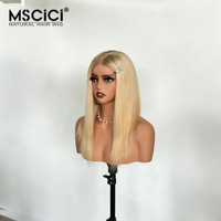 Perruque Lace Front 13x6 en Cheveux Vierges Brésiliens, Lisse, Blond Naturel, Sans Colle, Facile à Porter, 100% Cheveux Humains, 14-26 pouces
