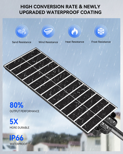 Süper Parlak IP66 Güneş Enerjili LED Sokak Lambası Hareket Radarı Sensörü Tespit Uzaktan Kumanda 3 Yıl Garantili Otoparklar İçin Yol Lambası - Product Image 5