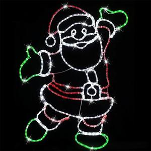 LED IP65 demir açık noel baba düz manzara noel tatil dekoratif ışıklar pencere sahne için çok renkli - Product Image 4