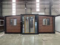 Villa conteneur pliable et extensible de 40 pieds, 4 chambres, ignifuge, modulaire, préfabriquée, entièrement meublée