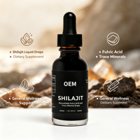 Gouttes liquides de Shilajit, acide fulvique biodisponible, oligo-éléments, 30 ml, 1 fl oz
