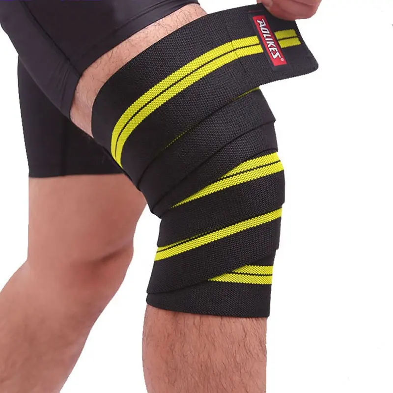 200*8CM Genouillères Fitness Haltérophilie Sport Genou Bandages Squats Équipement D'entraînement Accessoires Pour La Salle De Gym