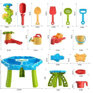 Ngoài trời cát và nước chơi bảng trẻ em bên ngoài sân sau cát nước hoạt động bảng bãi biển sandbox đồ chơi với cát công cụ khuôn mẫu - Product Image 6