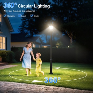 Lámpara de Poste LED Moderna para Exteriores, 100W/80W/60W, CCT Ajustable, Lámpara de Columna para Decoración de Patio y Jardín - Product Image 6