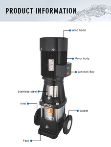 Bombas Centrífugas Verticales Multietapa de Hierro Fundido/Acero Inoxidable 304 Serie CDL CDL20-10-170 - Product Image 4