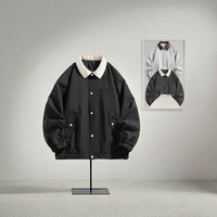 Nouvelle collection Printemps/Été : Blouson Bomber Homme Formel Ample avec Col Montant, Imperméable, Style Workwear