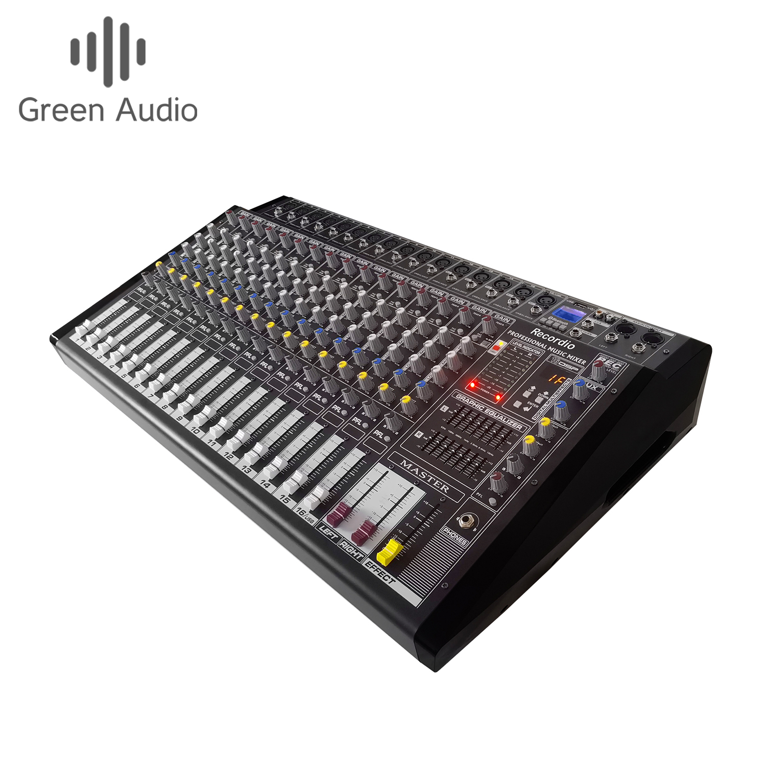 GAX-PMX16 Mixing Console - Power Sound Mixer with 48V