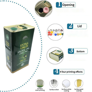 Lattina <span class=keywords><strong>per</strong></span> <span class=keywords><strong>Olio</strong></span> d'Oliva in <span class=keywords><strong>Latta</strong></span> Quadrata Alimentare da 1L 5L con Logo Personalizzato Stampa CMYK <span class=keywords><strong>per</strong></span> Imballaggio Privato <span class=keywords><strong>di</strong></span> Marche <span class=keywords><strong>di</strong></span> <span class=keywords><strong>Olio</strong></span> Commestibile - Product Image 2