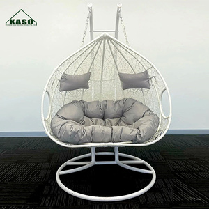 Hamaca de aluminio para jardín, silla de exterior, 3 sillas, muebles dobles, Mainstays de mimbre, columpio para dormir en <span class=keywords><strong>el</strong></span> Patio - Product Image 6