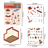 Autocollants de paysage 3D isométrique personnalisés pour mini-diorama, en papier imperméable, pour Junk Journal et Scrapbooking