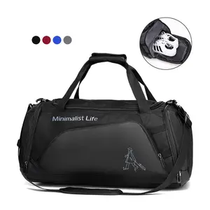 Custom Logo 2022 New Large Capacity Travel Bag Waterproof Sport Gym Travel Sneaker Duffel Bag With Shoe Compartment