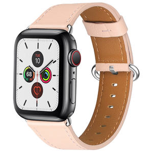 Correa de reloj inteligente clásica de cuero genuino para <span class=keywords><strong>Apple</strong></span> <span class=keywords><strong>Watch</strong></span> 38mm/42mm/45mm IWatch Series 7/6/SE/5/4/3 40mm/41mm/44mm - Product Image 2