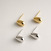 Boucles d'oreilles pendantes en argent sterling 925 plaqué or ED591, bijoux minimalistes élégants pour femme, à porter au quotidien, cadeau de bureau