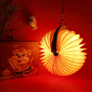 Neue kreative Faltpapier Tisch lampe Neuheit Laterne LED Nachtlicht Home Decor Craft <span class=keywords><strong>Promo</strong></span> Geschenke - Product Image 2
