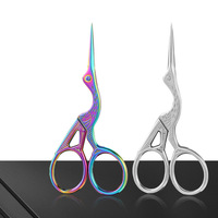 Ciseaux de couture à pointe fine pour broderie Stork, coupe-fils pour point de croix, mini ciseaux ménagers en acier inoxydable pour travaux d'aiguille