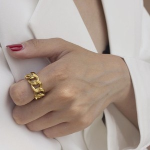 2021 Jewelry Design Geometric <strong>Thumb</strong> <strong>Ring</strong> Vintage Chunky Chain <strong>Rings</strong> for <strong>Women</strong> - Product Image 6