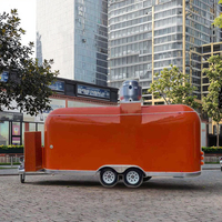 Cuisine mobile entièrement équipée en fibre de verre pour barbecue, chariot de restauration, remorque alimentaire pour restauration rapide, crème glacée