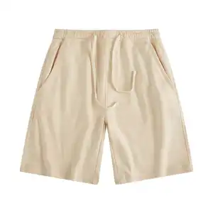 Mùa Hè 100% Cotton Ngắn Cộng Với Kích Thước Mens Quần Short Quần Giản Dị Bãi Biển Odm OEM Trống Ngắn Tay Áo Biểu Tượng Tùy Chỉnh Mùa Hè Quần Short Cho Nam Giới