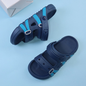 Sandales de plage pour garçons Hy-2505sk, bleu foncé, bleu marine, bleu clair, antidérapantes, semelle souple, été, enfants, sabots - Product Image 1