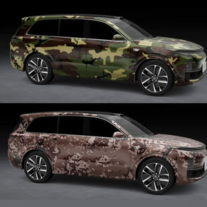 Film de protection de carrosserie NIKO auto-adhésif anti-rayures en vinyle PET vert camouflage avec bulles d'air - Product Image 3