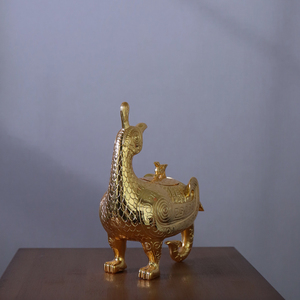 Contenitore Ornamentale in Ottone a Forma di Uccello, Stile <span class=keywords><strong>Antico</strong></span> Cinese di Lusso, Collezione Artistica Creativa - Product Image 5