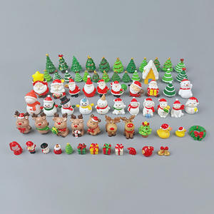 Noël Micro Paysage DIY Ornements Résine Père Noël Bonhomme De Neige Elk Pin Arbre Décorations pour Poissons D'aquarium - Product Image 3