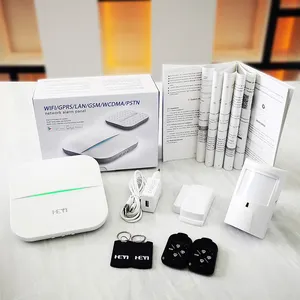Kit de alarme inteligente gsm, venda quente de dispositivos domésticos inteligentes, câmera wifi 2.4g, suporte app, alarme para segurança doméstica