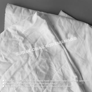 Trapos de Limpieza Industriales Suaves de Algodón 100% Blancos Absorbentes de Agua y Aceite para Limpieza - Product Image 4