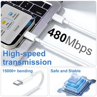 Câble de téléphone OEM TPE USB C vers USB C 1M 2M 3M Cabo 480 Mbps USB Type C 60W USB C Kabel 3A Câble de charge rapide pour iPhone Samsung
