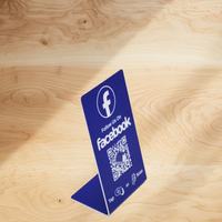 Support tactile pour écran, support personnalisé pour code QR, panneau d'affichage avec code QR, puce NFC, carte d'accès sans contact