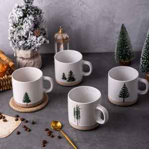 Mug à café en céramique de Noël de luxe fait main de haute qualité 14oz (330ml) avec logo personnalisé imprimé en sérigraphie pour fêtes - Product Image 6