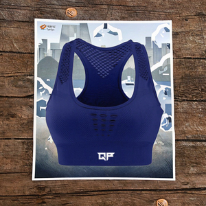 Wireless Breathable Mesh Stitching Hollow Beauty <b>Back</b> High <b>Support</b> Yoga Sports Bra with Removable Pads for Women - Product Image 3