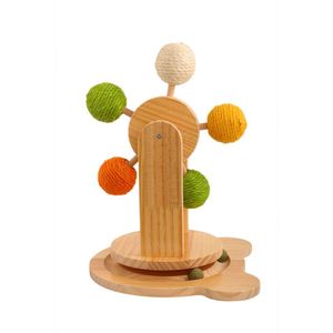 Một con mèo đồ chơi cho mèo trong nhà với một bánh xe đu quay quay và trêu chọc - Product Image 5