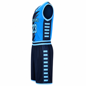 Uniforme de Baloncesto 100% Poliéster, Tela Suave y Transpirable, Diseño Personalizado Impreso Digitalmente, Unisex, Manga Corta, Rendimiento en el Juego - Product Image 2