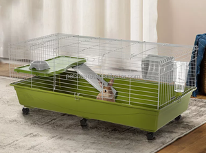 <span class=keywords><strong>Cage</strong></span> à lapins 48 "120cm <span class=keywords><strong>Cage</strong></span> à petits animaux roulante avec parc pliable/rampes/bouteille d'eau/mangeoire à foin/bol - Product Image 6