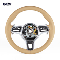 Volant en cuir jaune sans rivets de qualité supérieure pour Porsche Panamera Cayenne Macan 718 911 Boxster Cayman