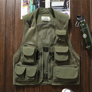 <span class=keywords><strong>Gilet</strong></span> da lavoro di marca alla moda da <span class=keywords><strong>uomo</strong></span> con pantaloni con tasca Multi-patta per la fotografia estiva all'aperto pesca <span class=keywords><strong>gilet</strong></span> sottile volontario - Product Image 3