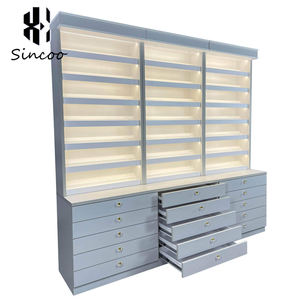 Custom Modern Wood <b>Wall</b> Stand Solon Furniture Nail Polish <b>Cabinets</b> Rack Spa Polish <b>Wall</b> <b>Mounted</b> <b>Display</b> <b>Cabinet</b> Rack - Product Image 2