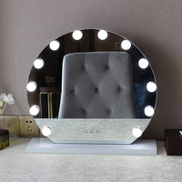 Miroir de Maquillage Lumineux pour Coiffeuse avec Ampoules LED et Interrupteur Tactile – Meuble de Maquillage